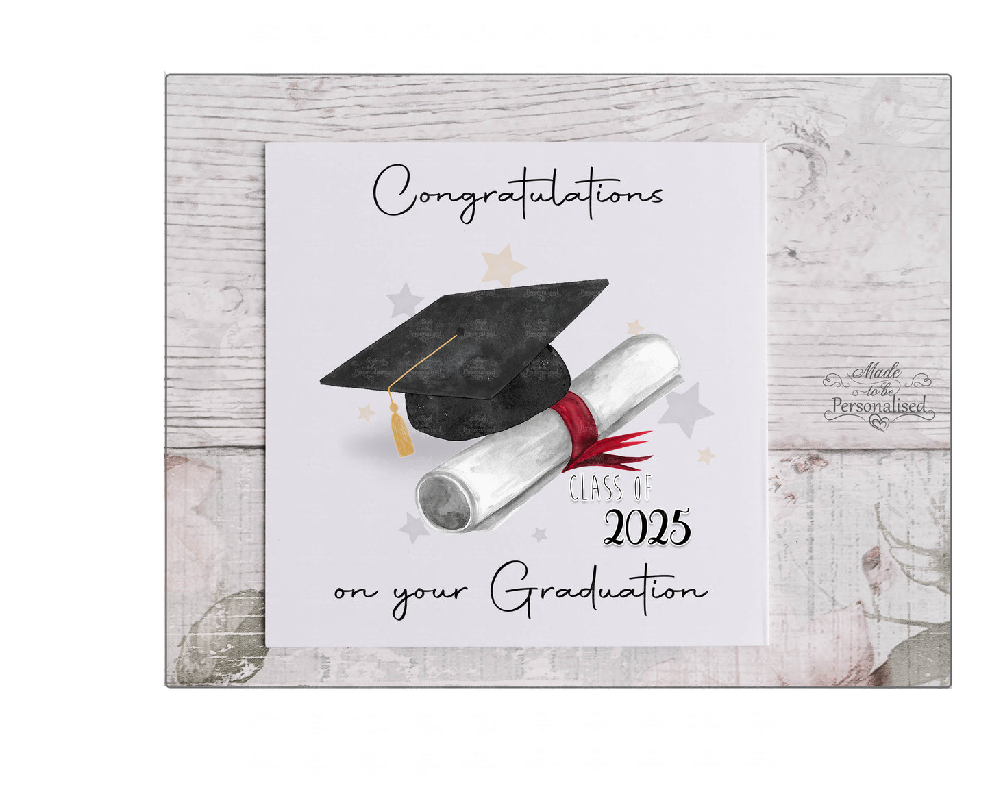 Graduation card, 2025 personalised graduation card, congratulations on your graduation, well done, you did it, graduation 2025