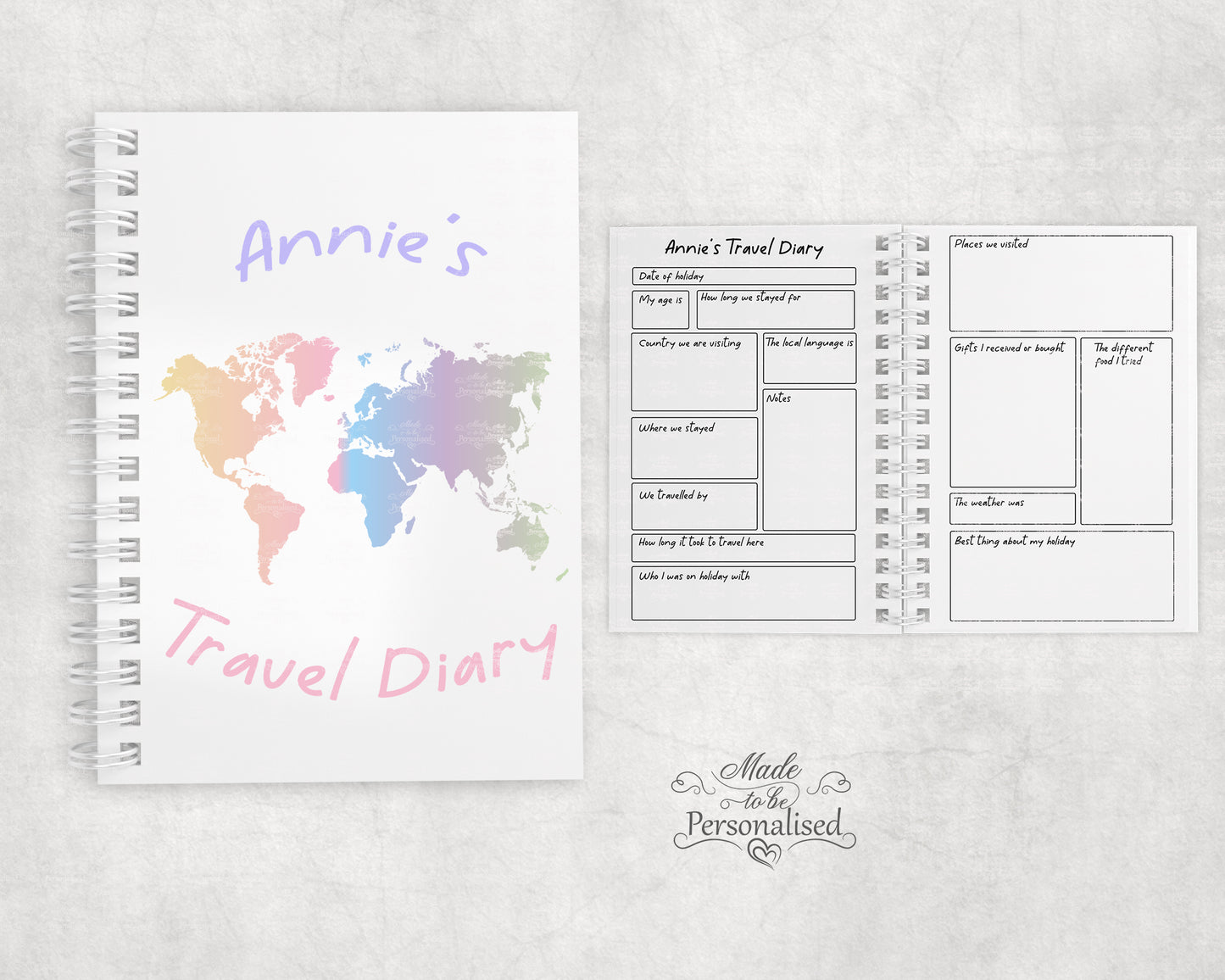 Notebook, Travel Diary,