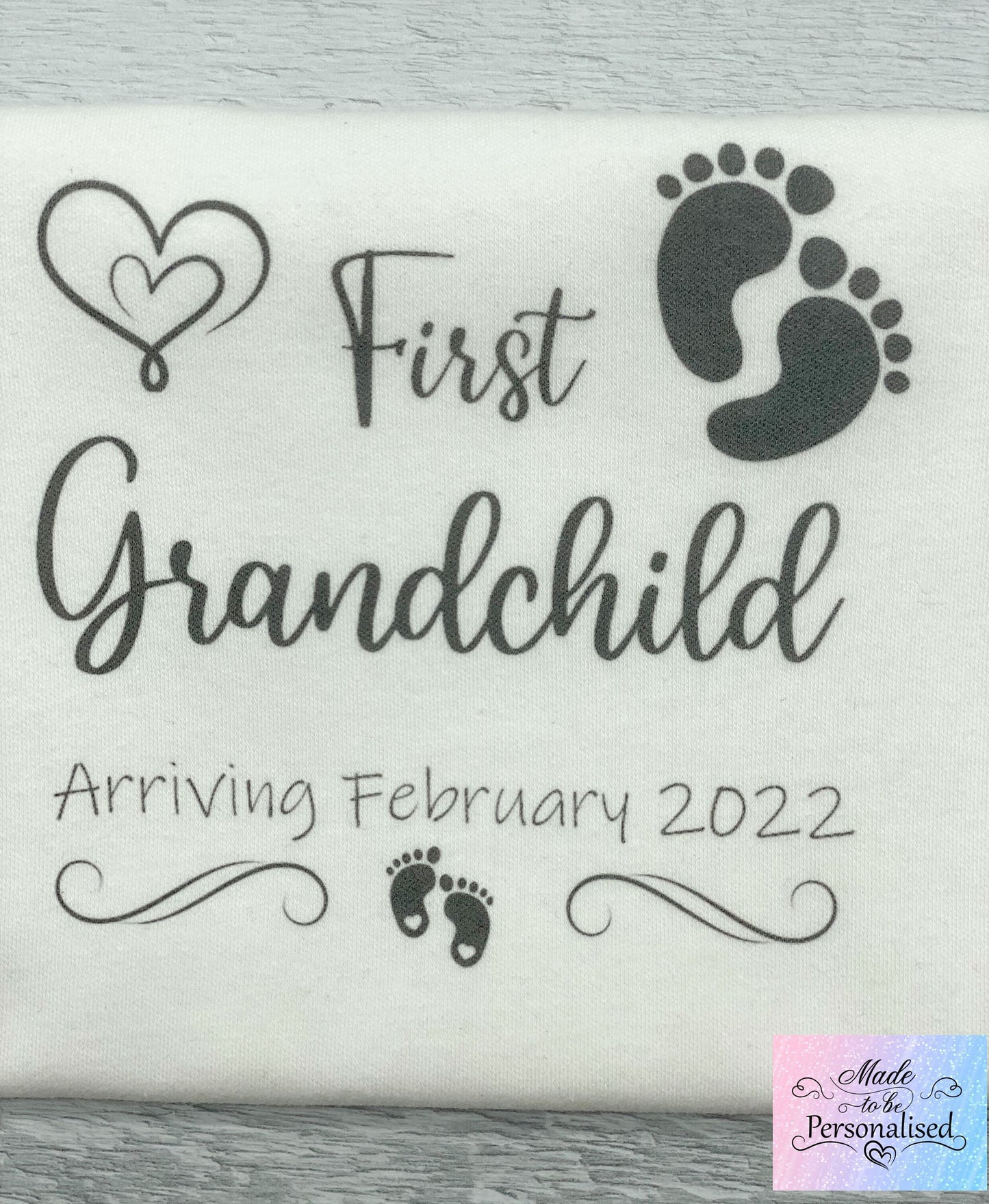 Personalised baby grow, Newborn short sleeve bodysuit, unisex baby grow vest pregnancy reveal, special announcement, fun gift for new baby