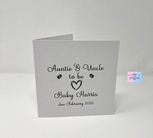 Card, Pregnancy announcement, Auntie & Uncle