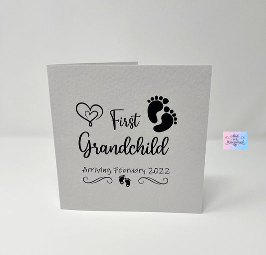 Card, pregnancy announcement, First Grandchild