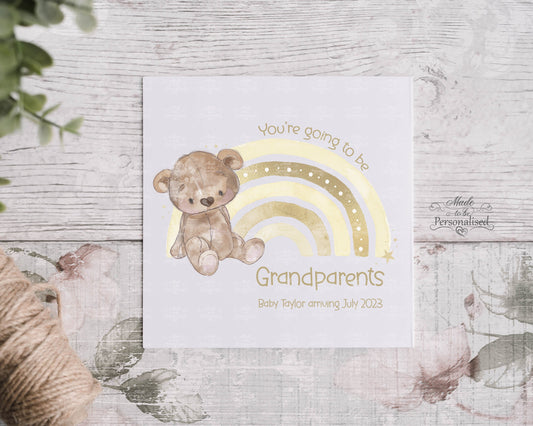 Card, Teddy Bear, you’re going to be grandparents