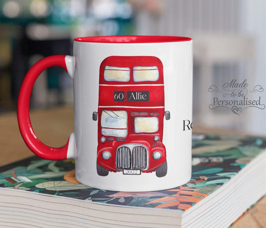 Mug, Red Bus