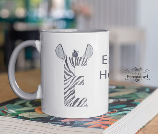 Mug, Zebra Initial