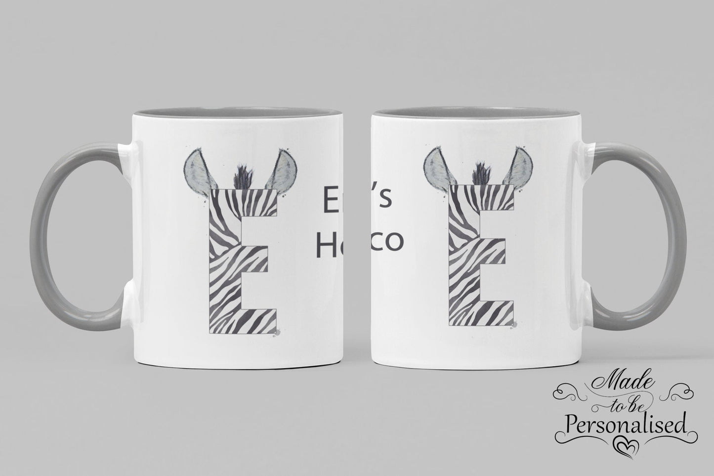 Mug, Zebra Initial