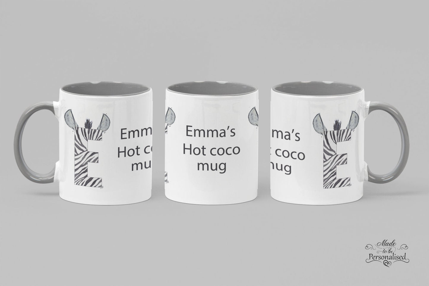 Mug, Zebra Initial