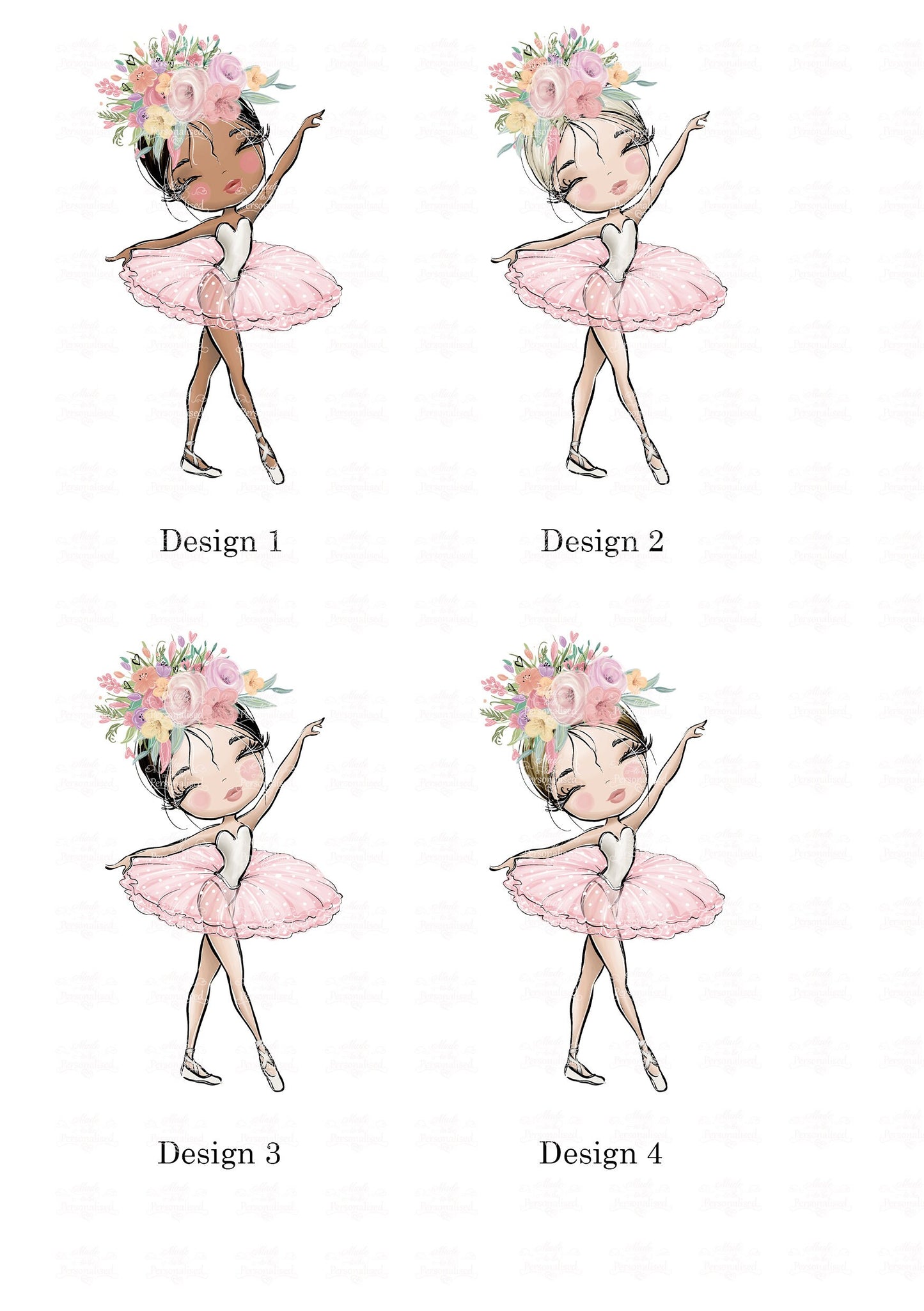 Drawstring Bag, Ballet Initial with flowers