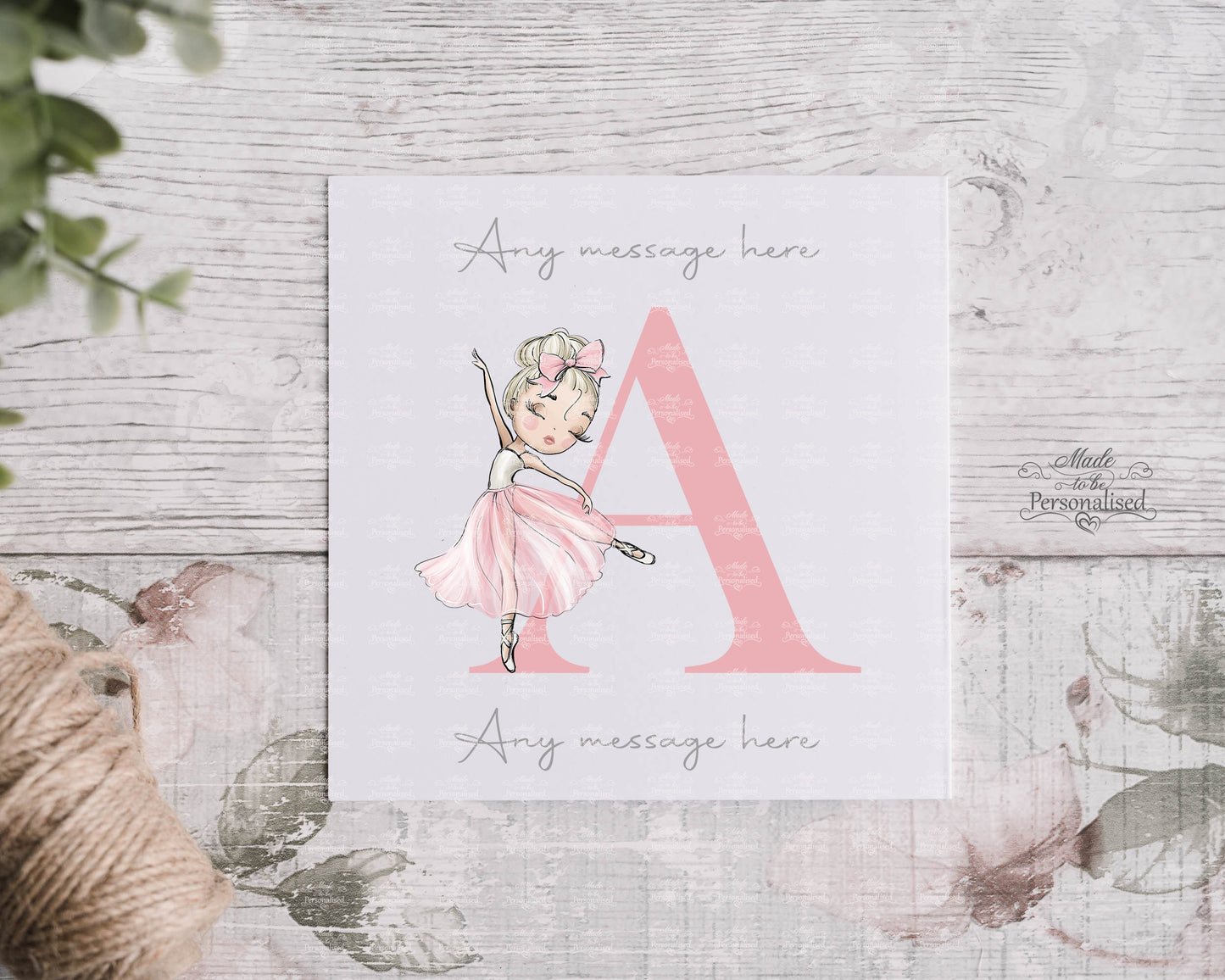Personalised ballet card, ballerina, dance, Birthday card, exam congratulations, well done, celebration card for daughter, sister, friend