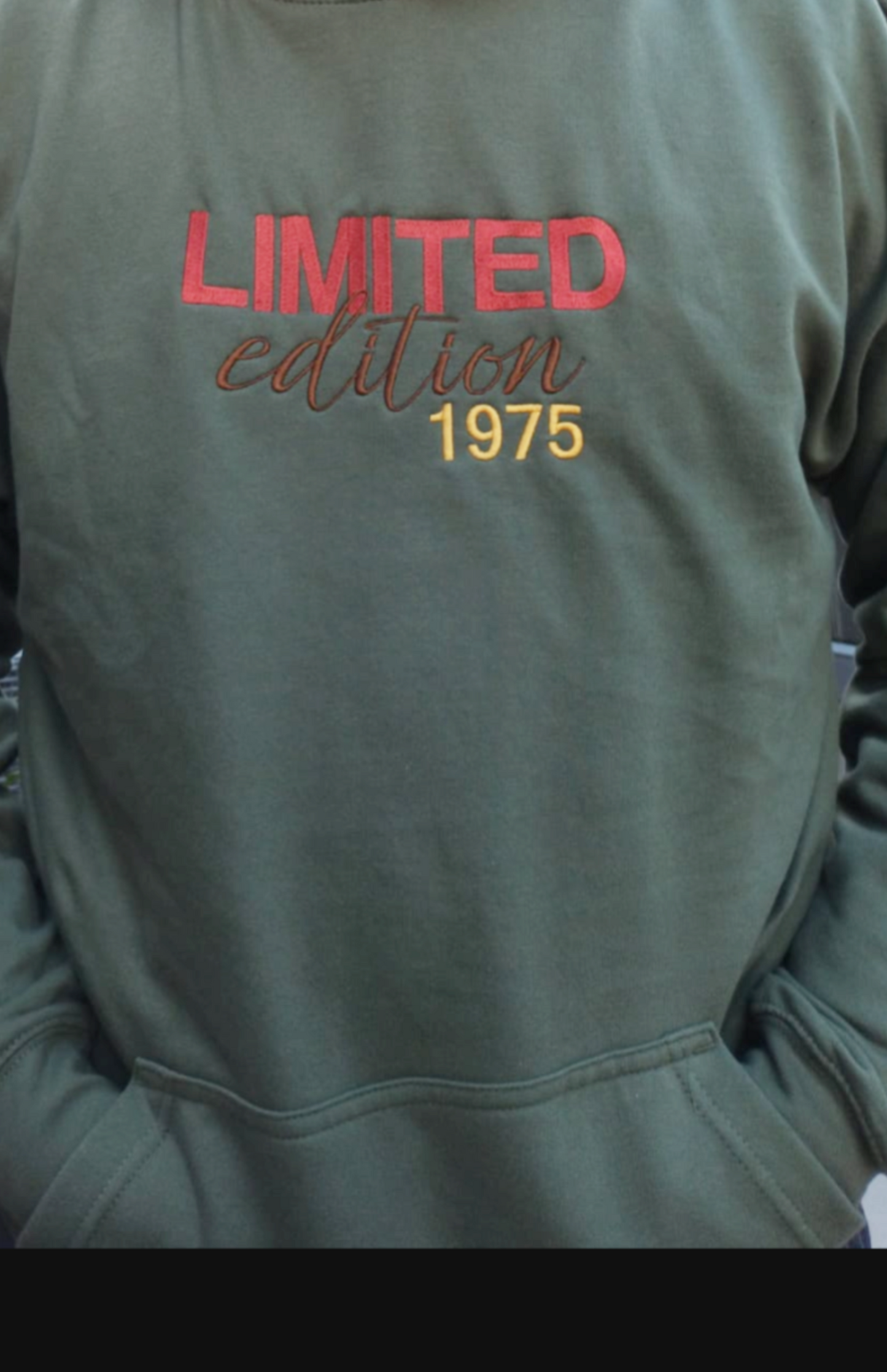 Embroidered Limited Edition Celebration Sweatshirt: Custom Year Jumper