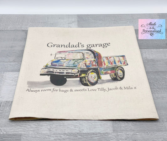 Tea Towel, watercolour truck