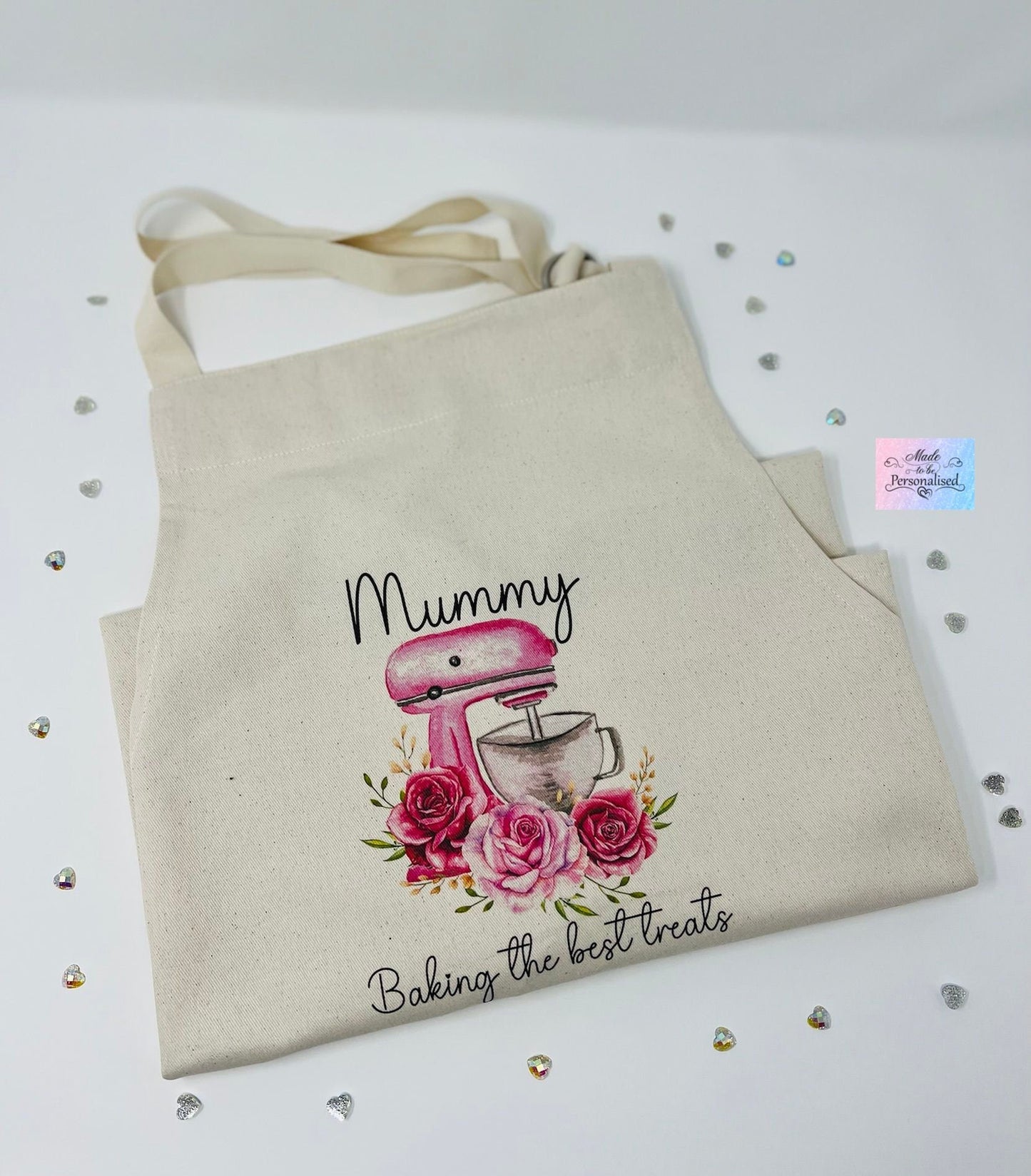 Apron, Flowers & Pink mixer