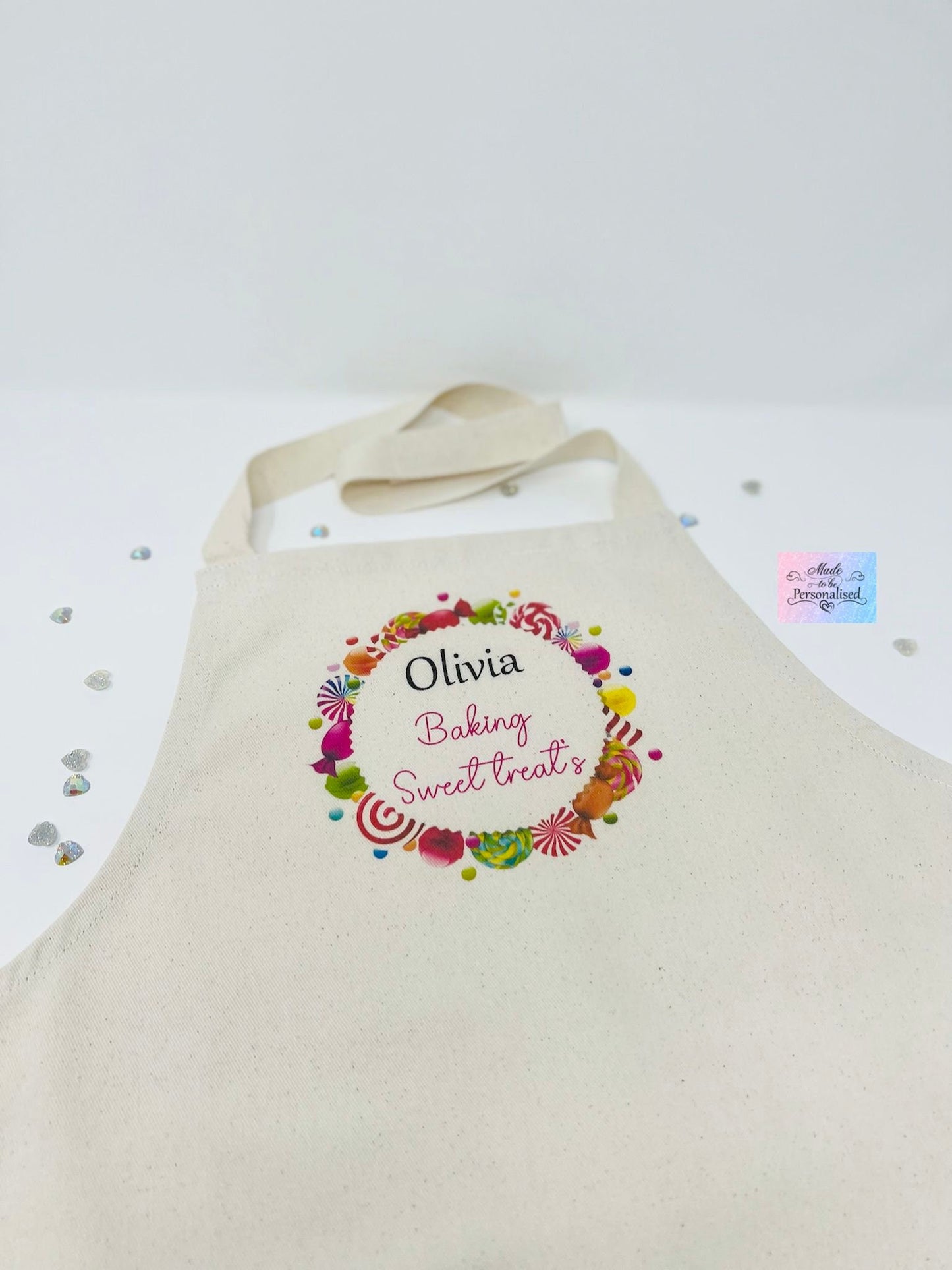 Children's Apron & Baking set, sweet circle design