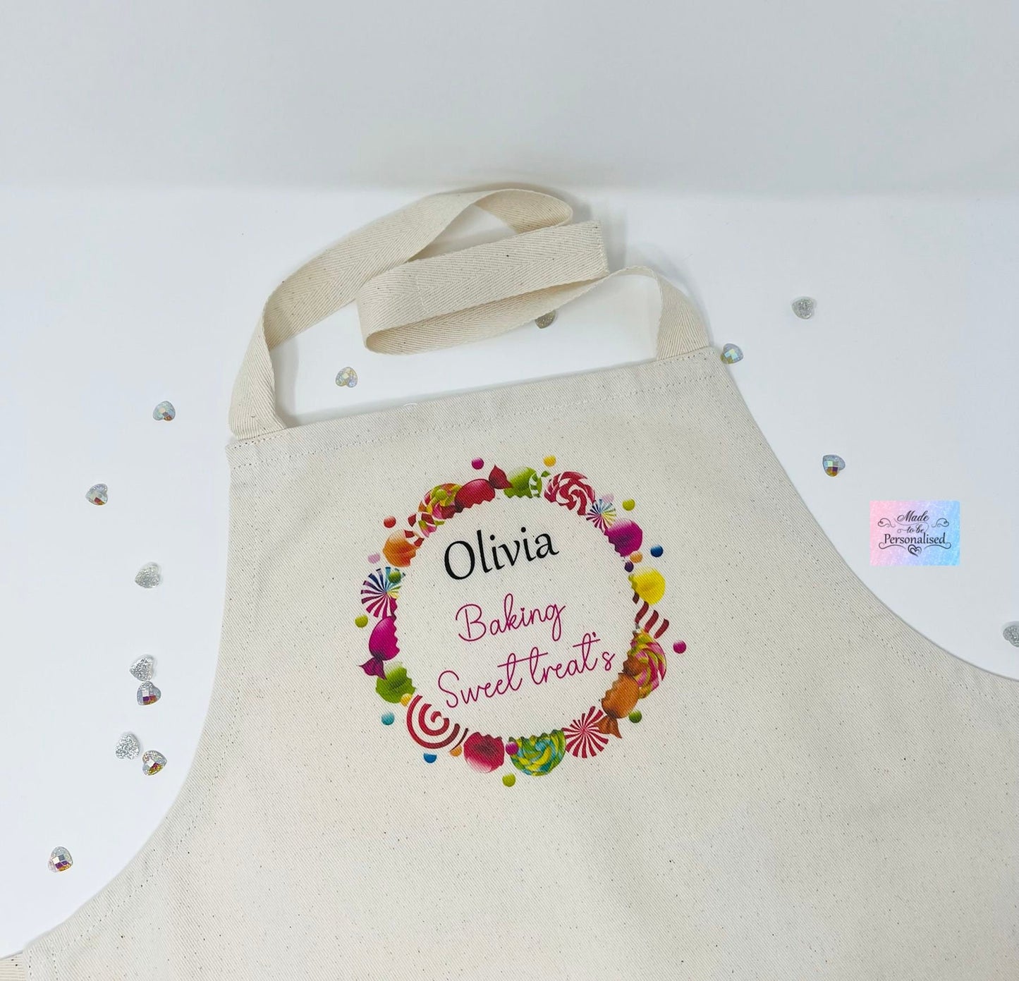 Children's Apron & Baking set, sweet circle design