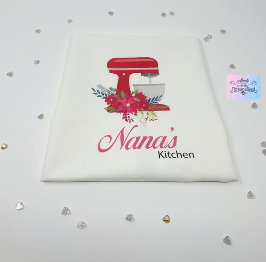 Kitchen Tea Towel, Red Mixer design