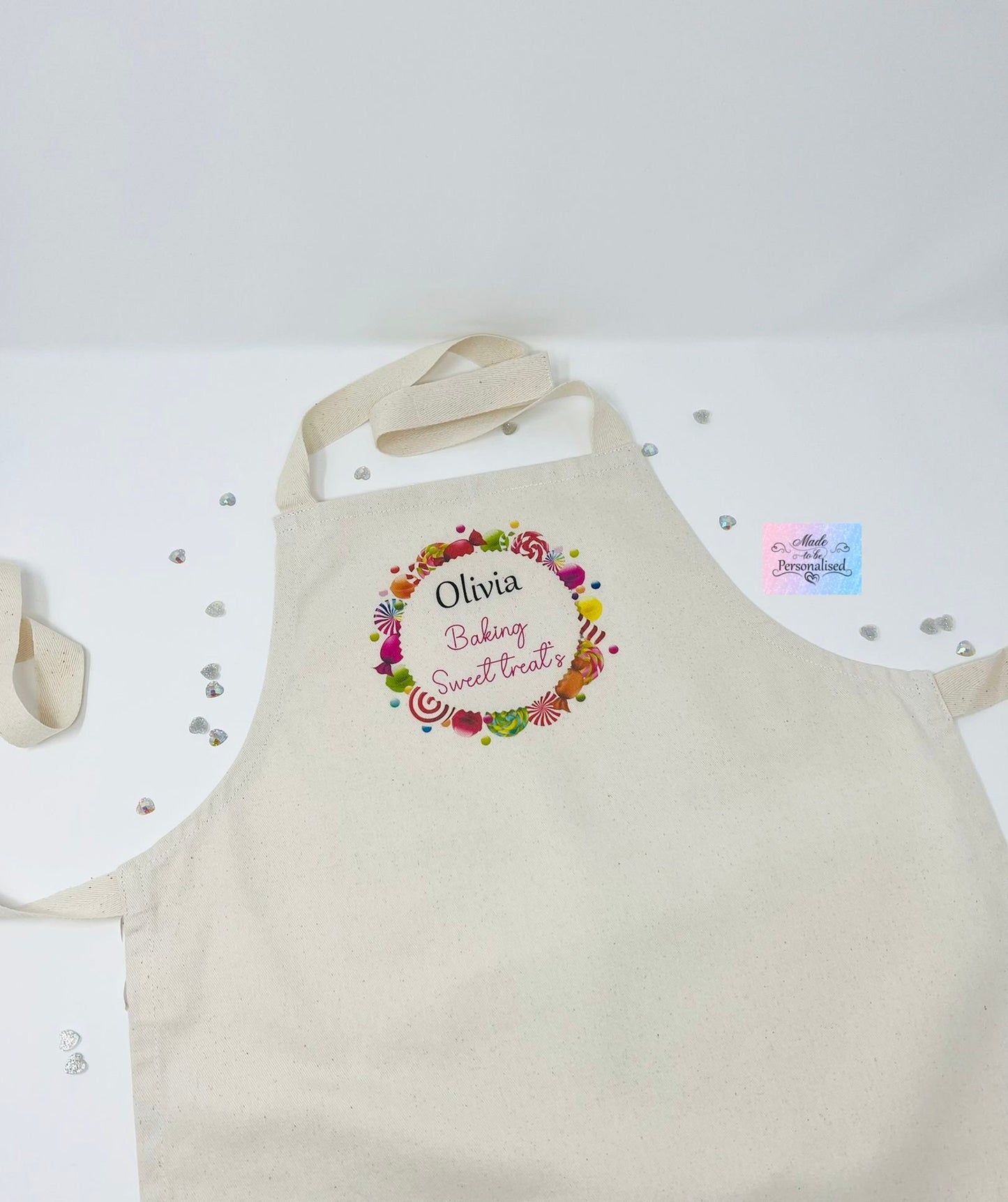 Children's Apron & Baking set, sweet circle design