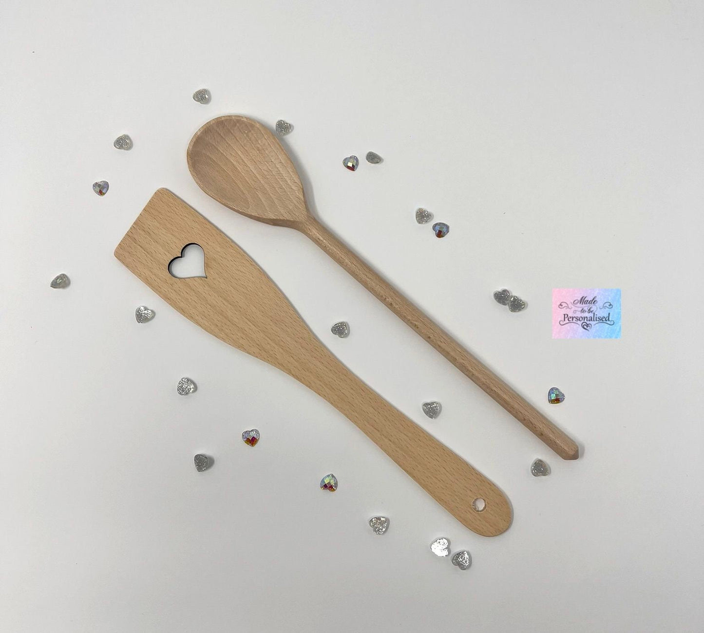 Baking set, wooden spoon & spatula, baking circle