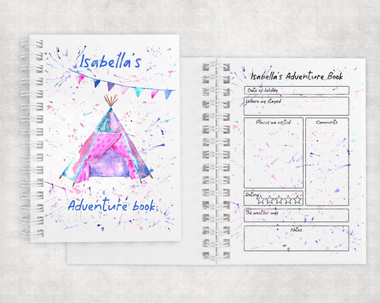 Holiday Notebook, Pink / Purple tepee