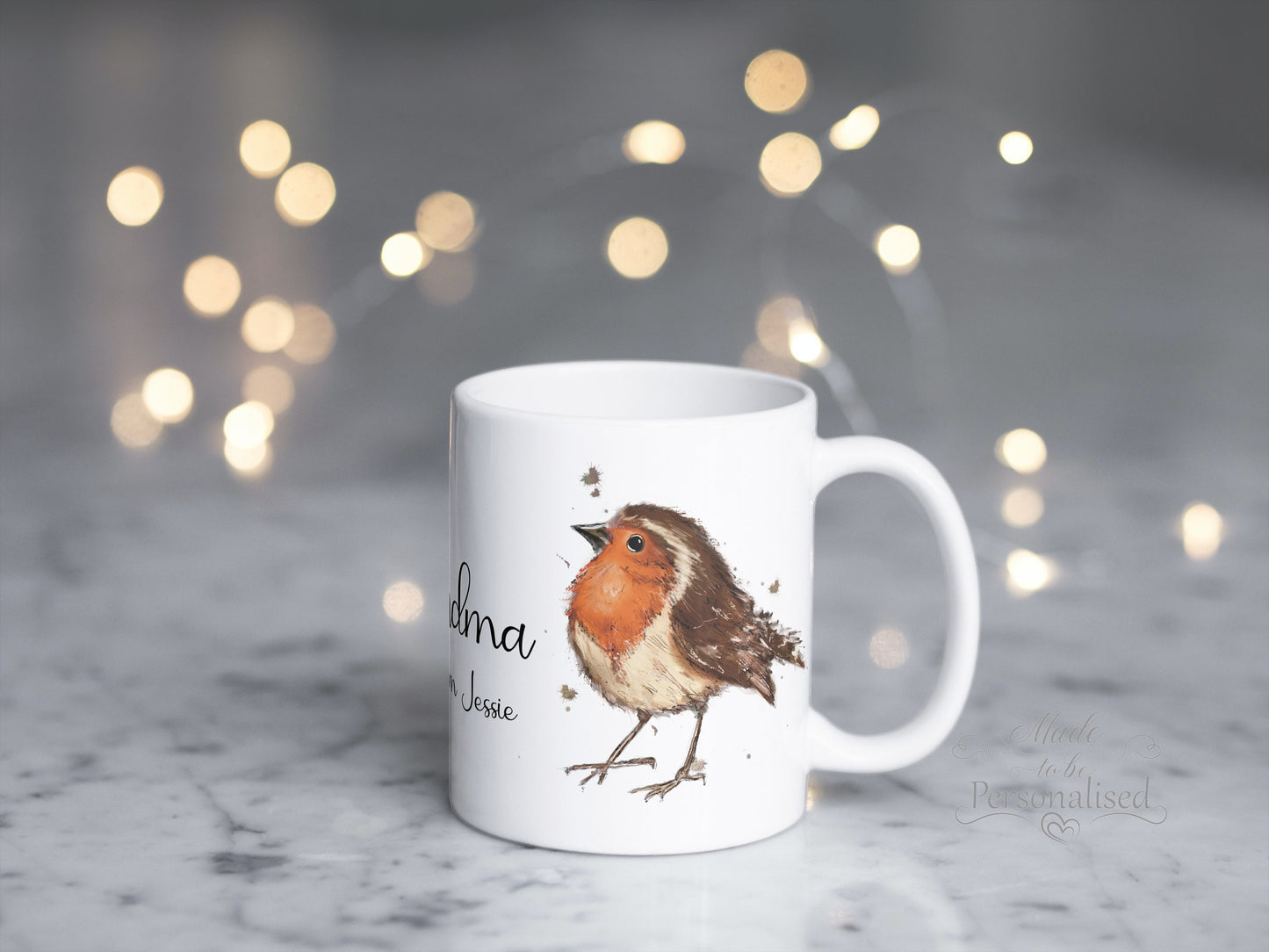 Mug, Robin design