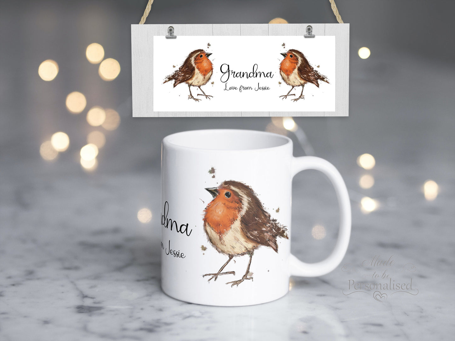 Mug, Robin design