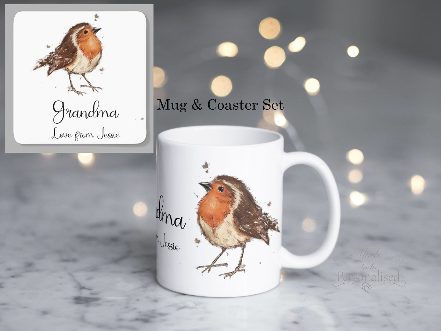 Mug, Robin design