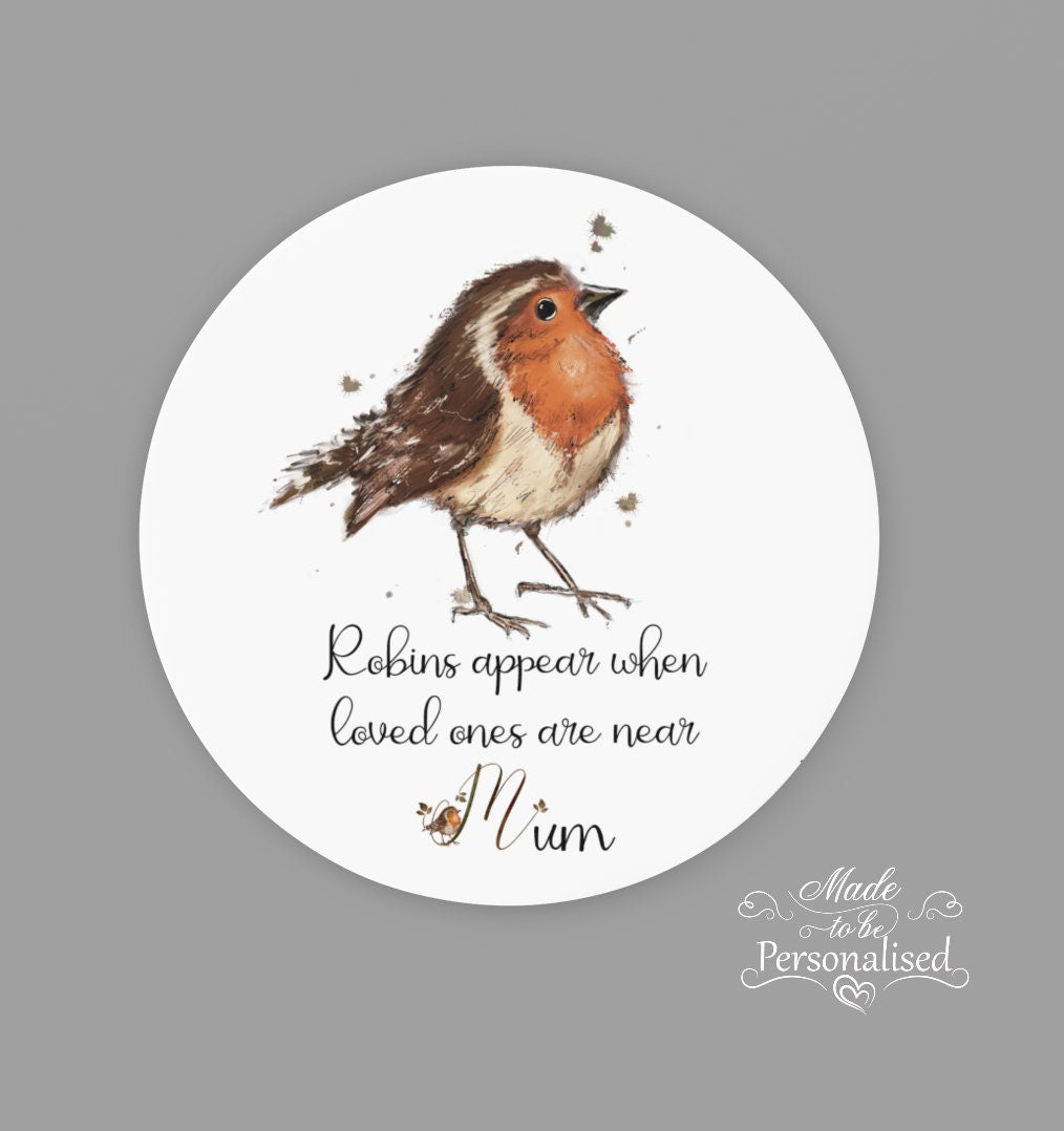 Mug, Robin design, Robins appear when