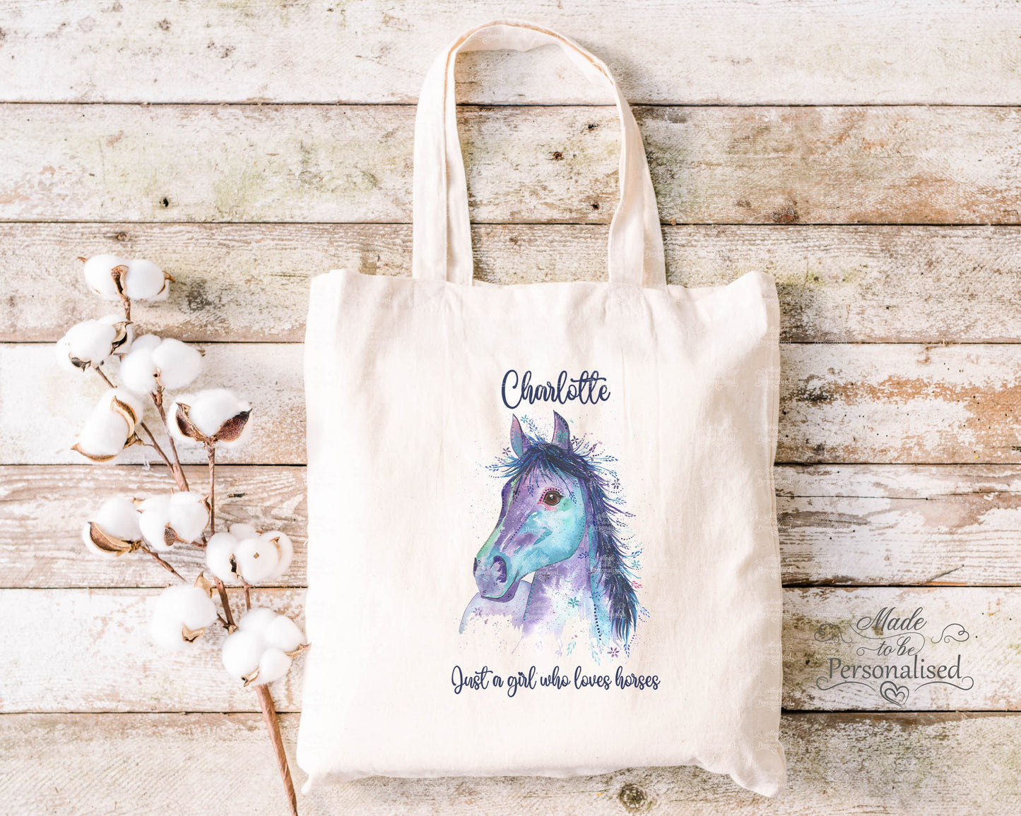 Tote bag, Purple horse