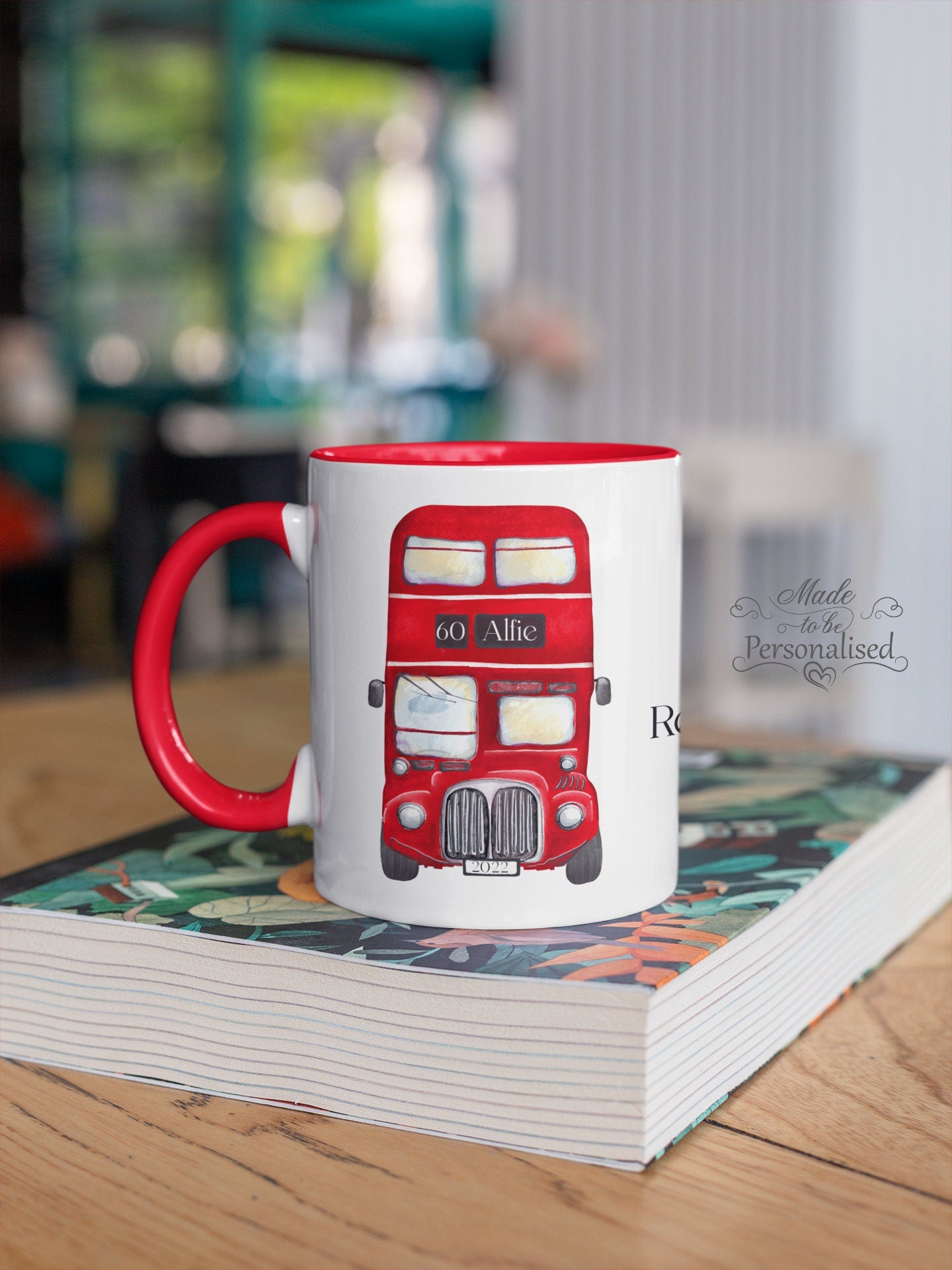 Mug, Red Bus