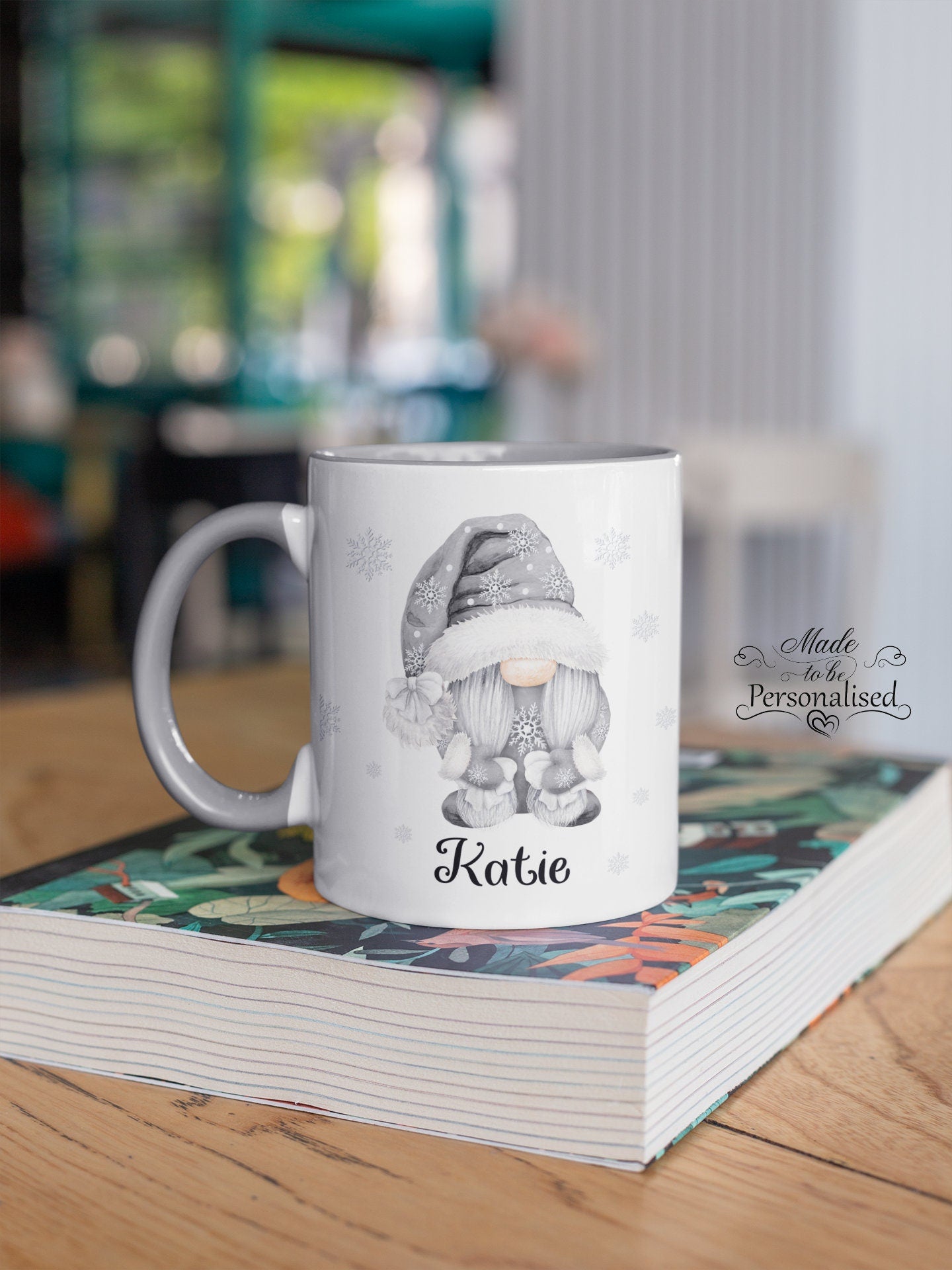 Mug, Grey Girl Gnome