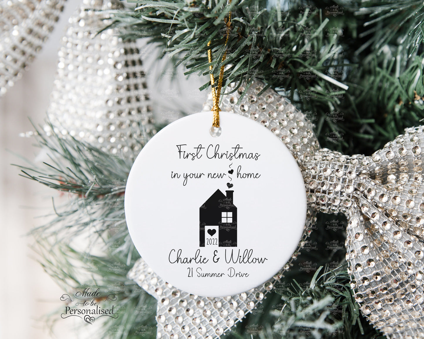 Glitter Bauble, First Christmas in your new home