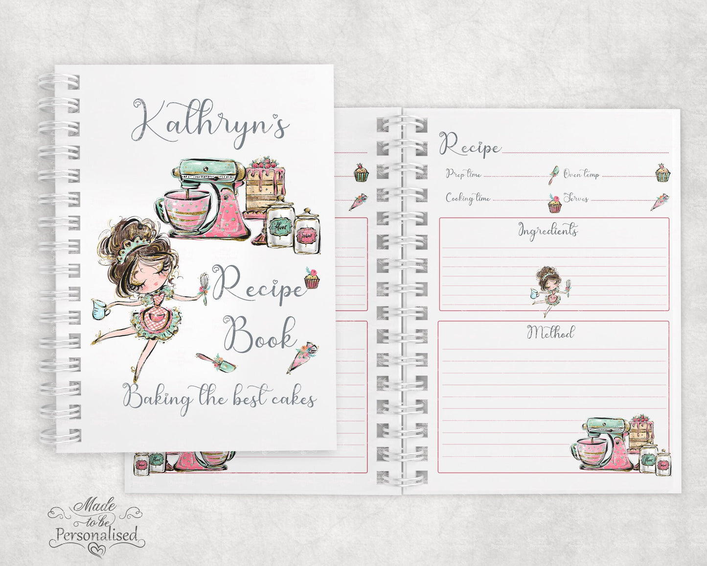 Recipe book, fairy doll mixer