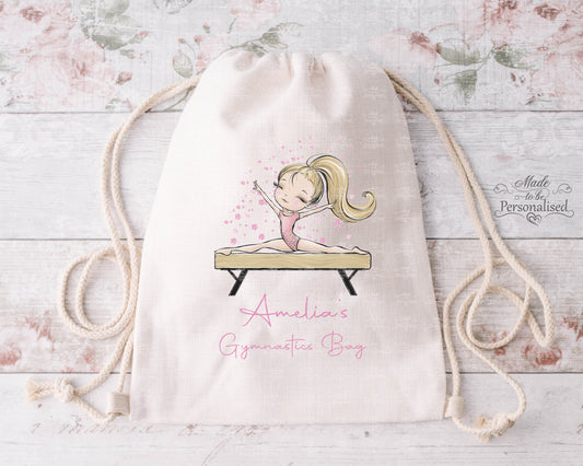 Drawstring Bag, Gymnastic doing splits