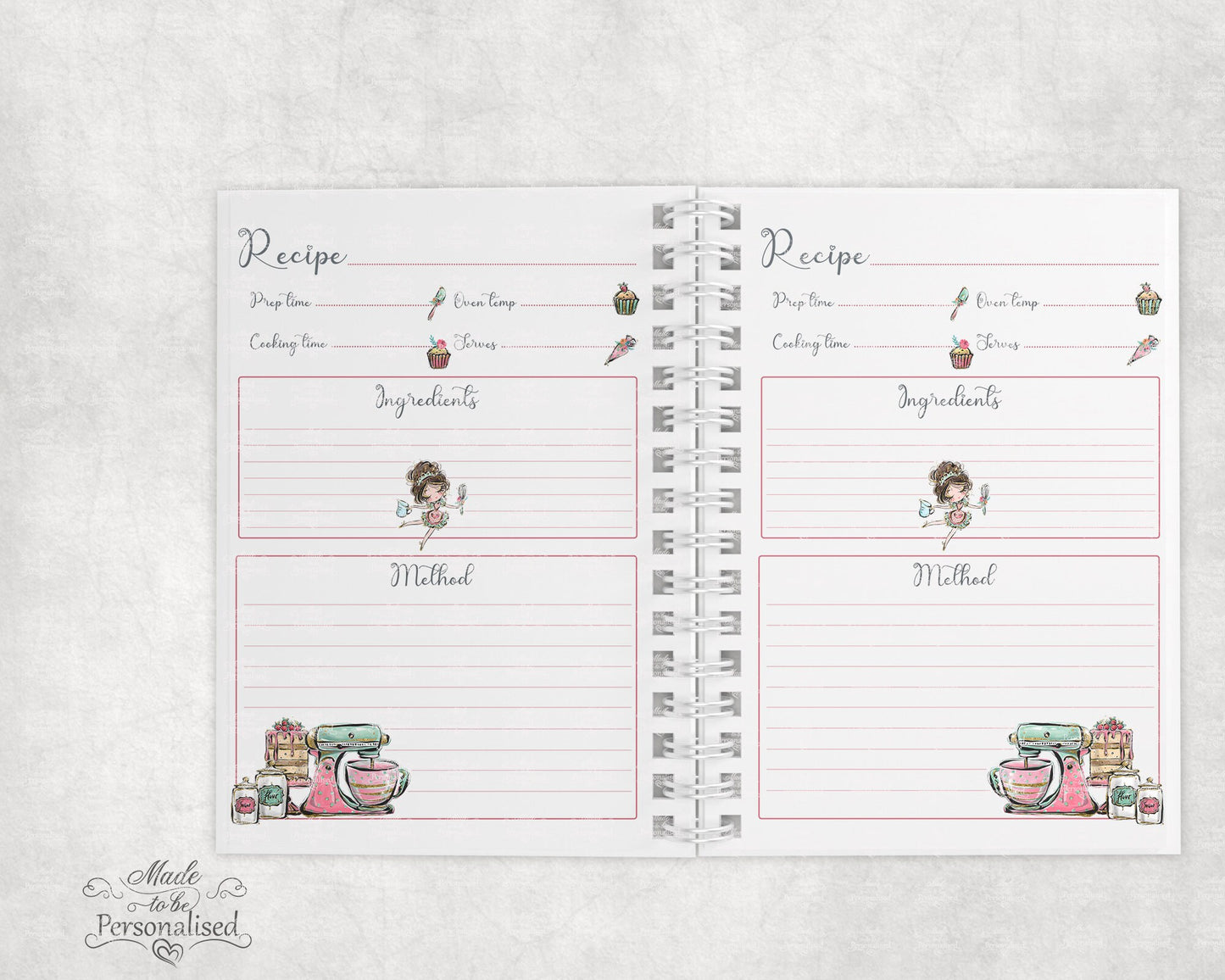 Recipe book, fairy doll mixer