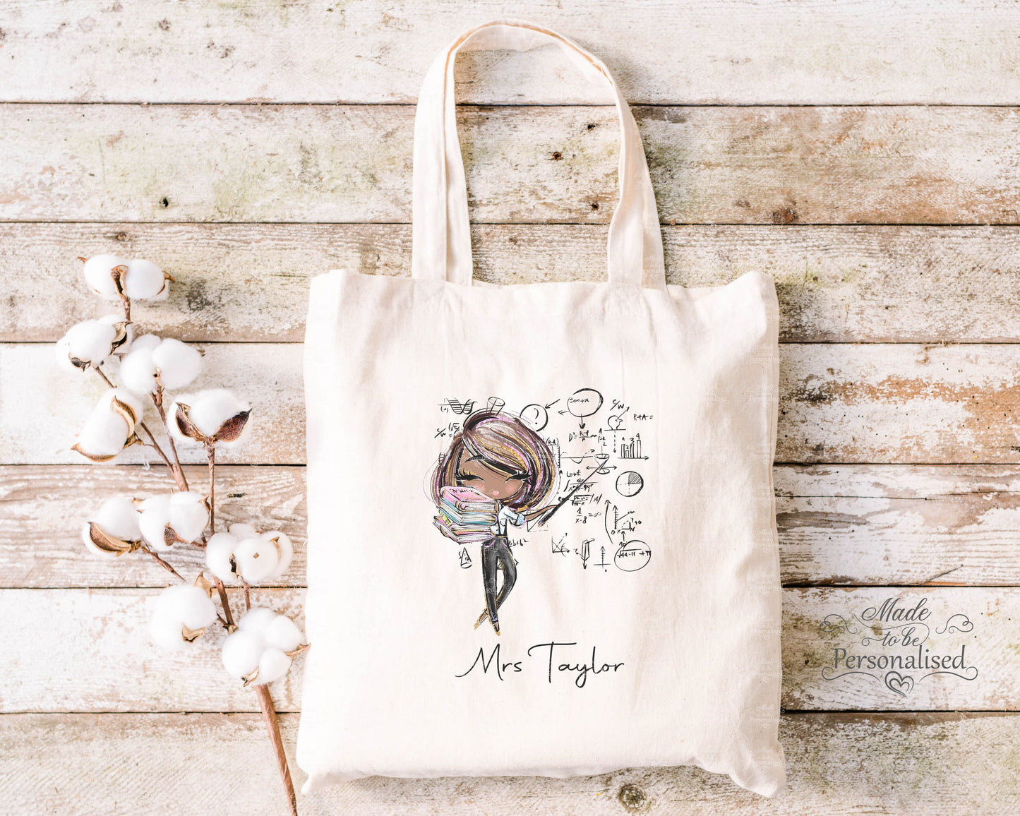 Teacher tote bag, thank you teacher gift