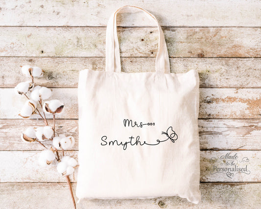 Tote Bag, Personalised Teacher Gift